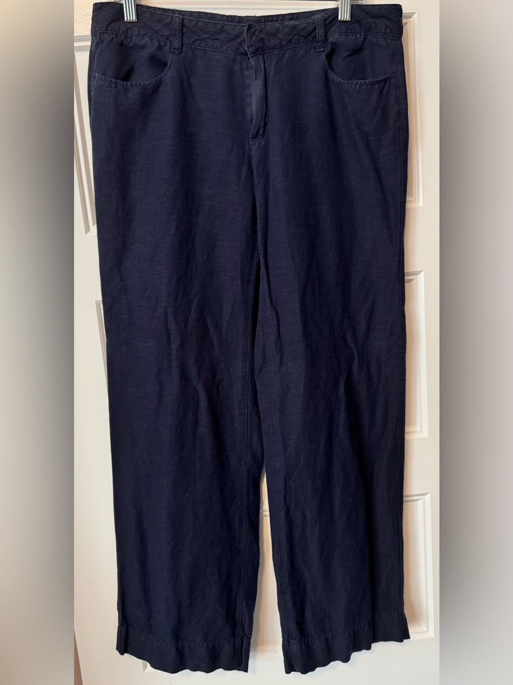 Tommy Hilfiger Navy Wide Leg Pants | Cropped | Size 8 Coastal